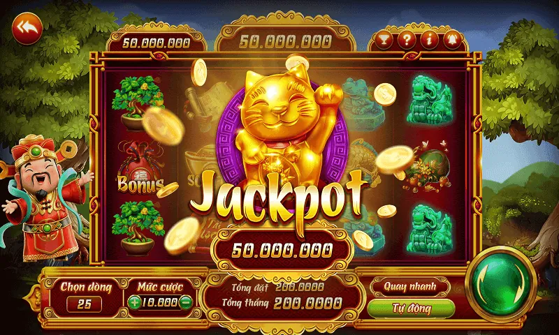 Hình ảnh máy slot game với biểu tượng Jackpot lớn, đại diện cho Slot Game GO88