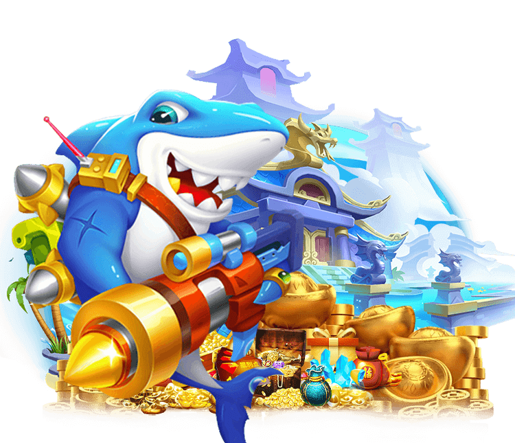 Hình ảnh game Bắn Cá Thần Tài với các biểu tượng may mắn.